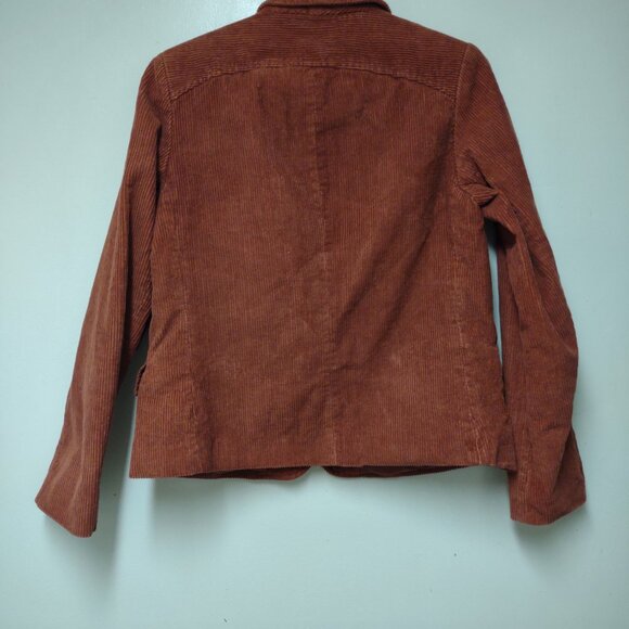 Vintage Kathy Davis Burnt Orange Corduroy Blazer Jacket Size 10 - Picture 2 of 10